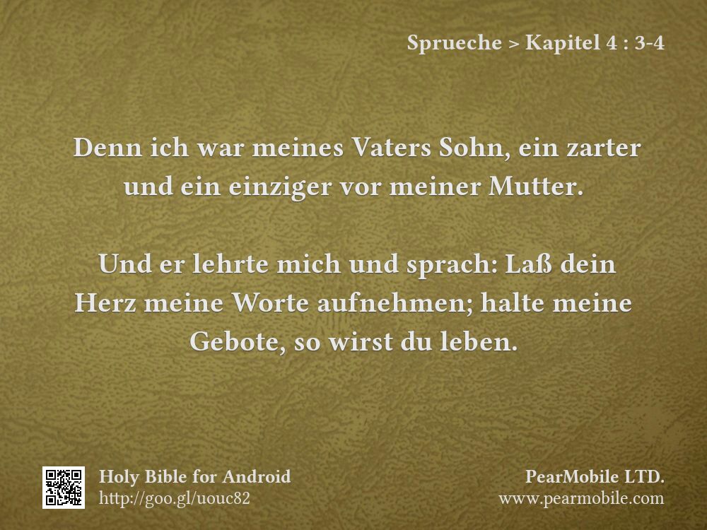Sprueche, Kapitel 4:3-4